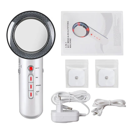 3-in-1 LED Beauty Device – EMS, Ultrasound & Infrared for Skin Tightening & Fat Reduction
